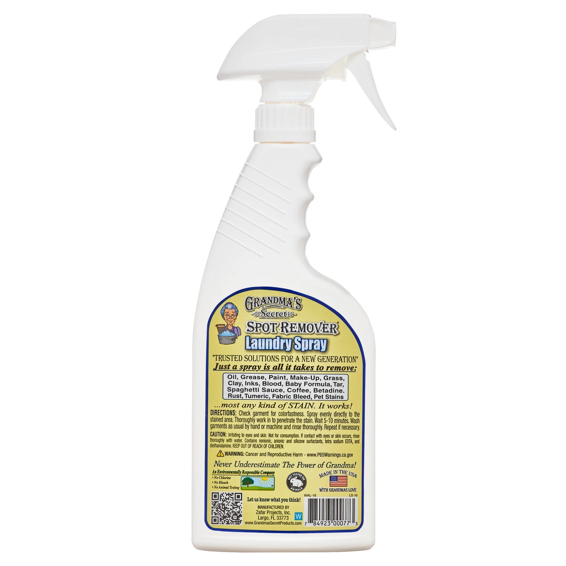 Grandma's Secret Spot Remover Laundry Spray - 16 Oz for Effortless Stain Removal!