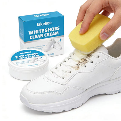 Professional White Shoe Cleaner Yellowing Remover Cream Waterless Sneaker Cleaning Kit Leather Polish Paste Shoe Care Tool 100G