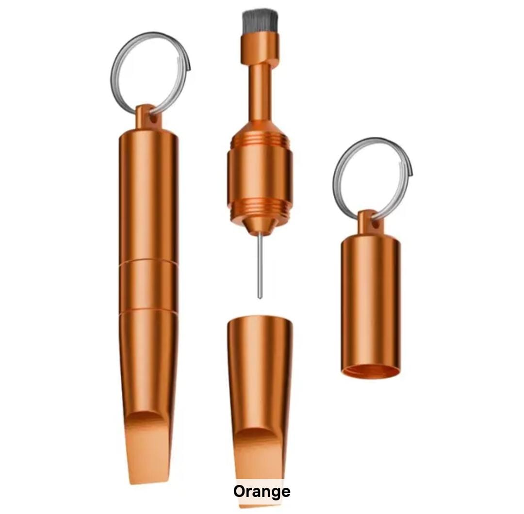Onio High Quality Accessories 3 in 1 Sim Card Ejector Pin Needle Phone Cleaning Brush For Package Unpacker Portable Keychain.