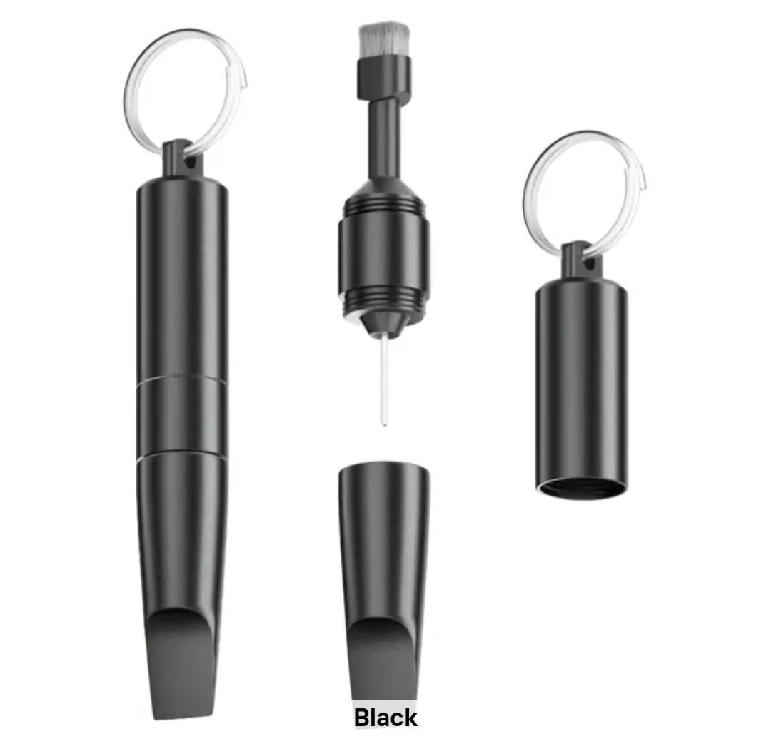 Onio High Quality Accessories 3 in 1 Sim Card Ejector Pin Needle Phone Cleaning Brush For Package Unpacker Portable Keychain.